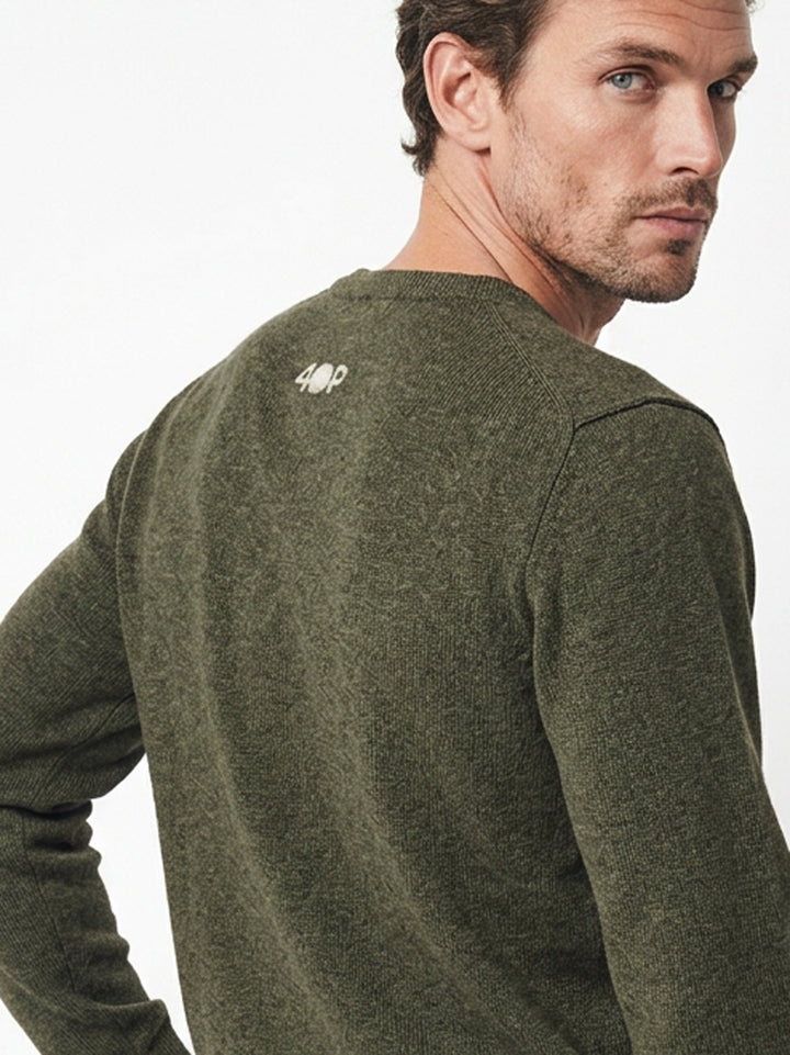 Cashmere men V-neck sweater #MOSS