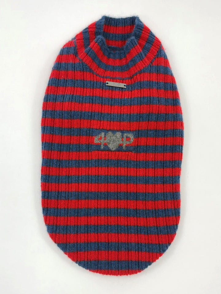 Cashmere Pet Sweater #RED/BLUE