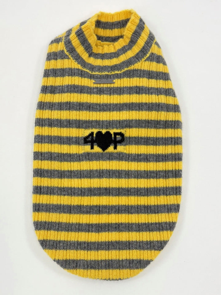 Cashmere Pet Sweater #SUNFLOWER/GREY