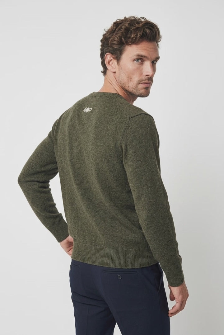 Cashmere men V-neck sweater #MOSS