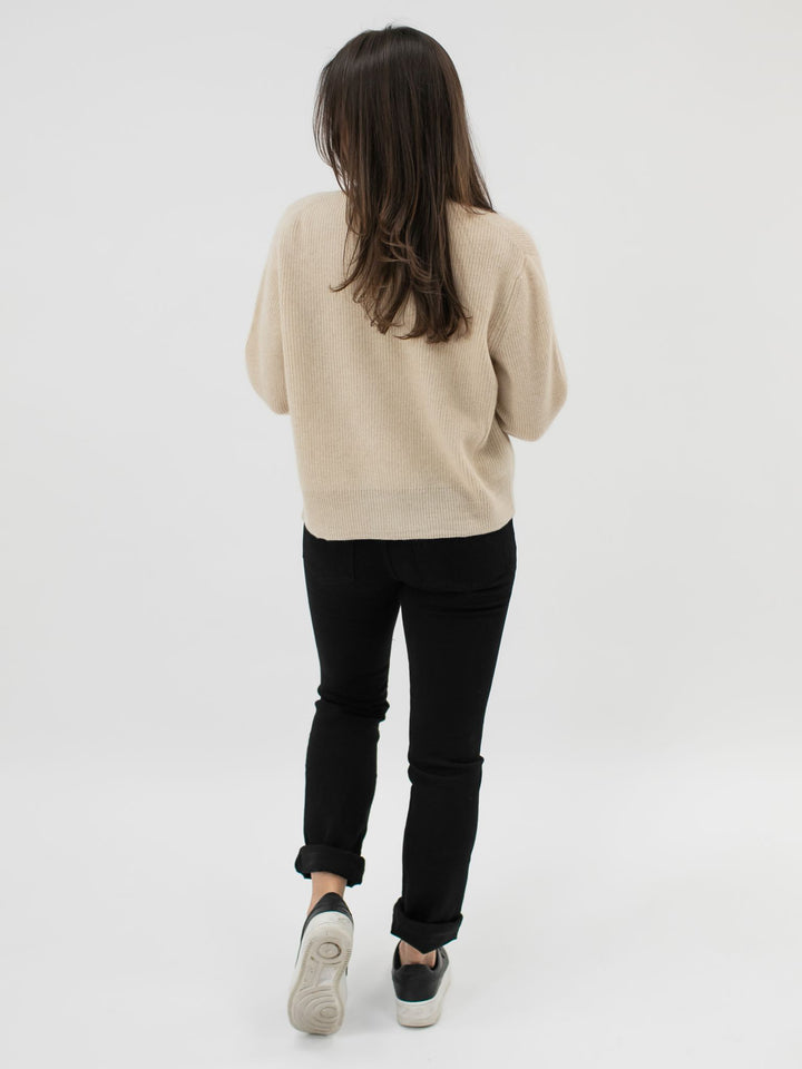 Cashmere Cropped Cardigan #OAT