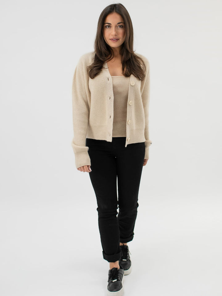 Cashmere Cropped Cardigan #OAT