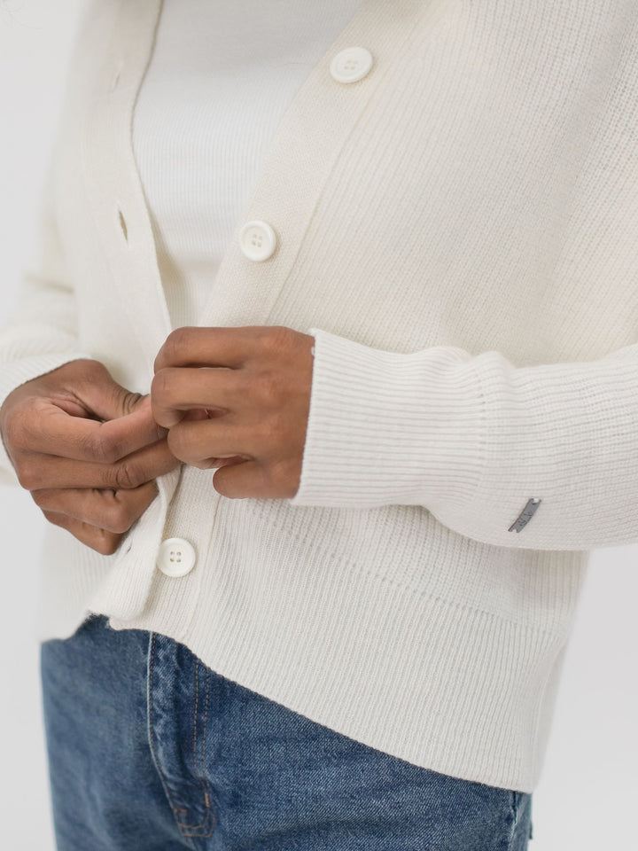 Cashmere Cropped Cardigan #PEARL