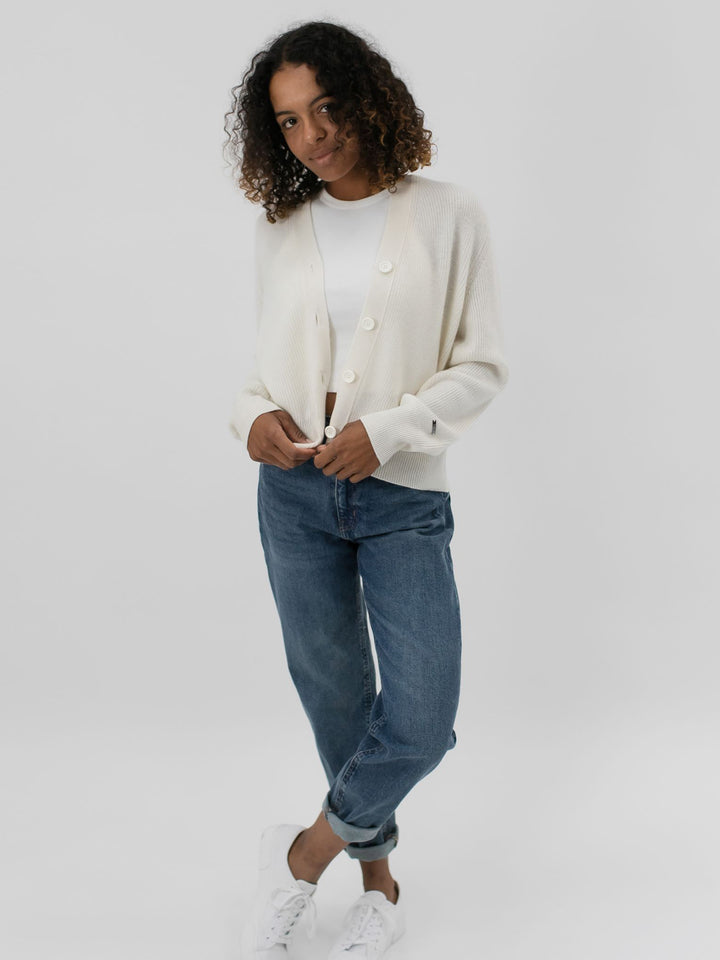 Cashmere Cropped Cardigan #PEARL