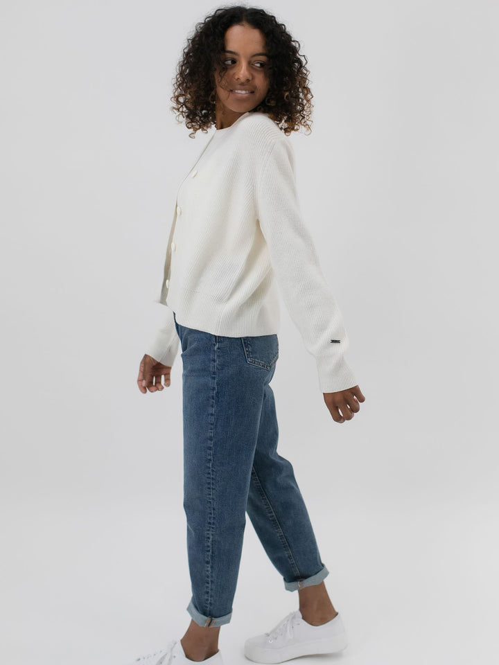 Cashmere Cropped Cardigan #PEARL