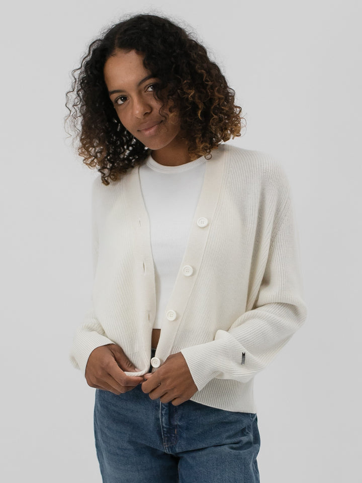 Cashmere Cropped Cardigan #PEARL