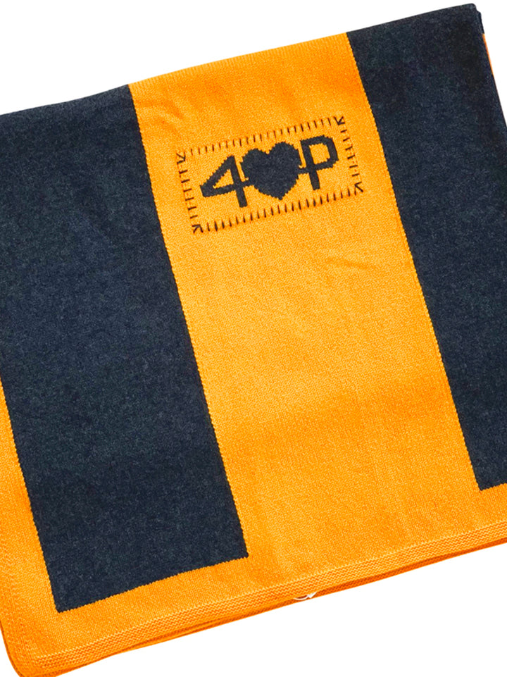 Cashmere Blanket #CHARCOAL/GOLD