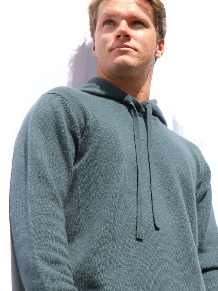 Men's Cashmere Hoodie #OLIVE