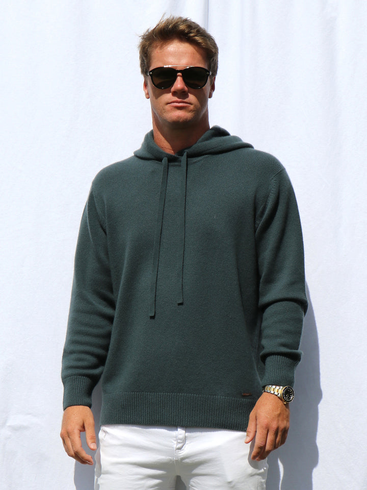 Men's Cashmere Hoodie #OLIVE