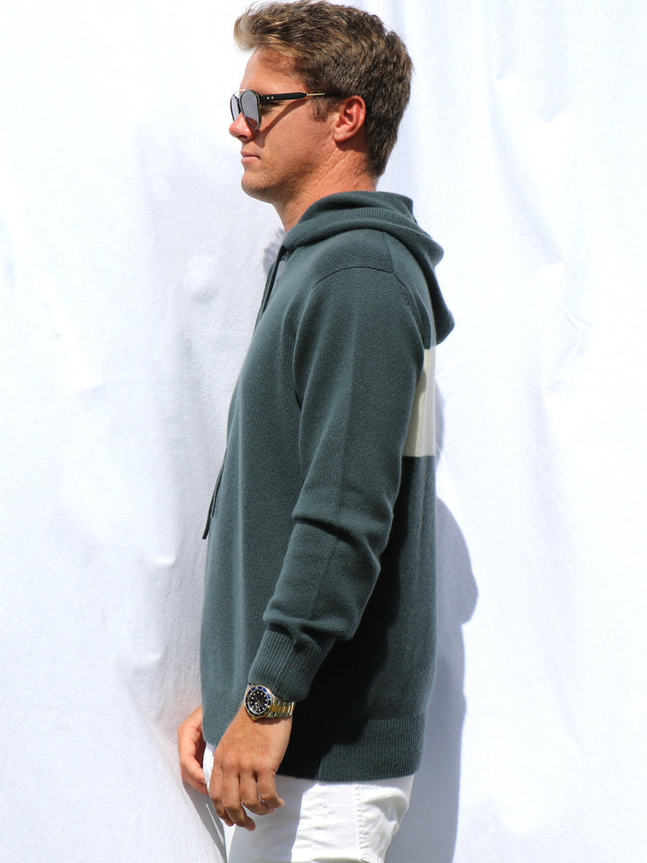 Men's Cashmere Hoodie #OLIVE