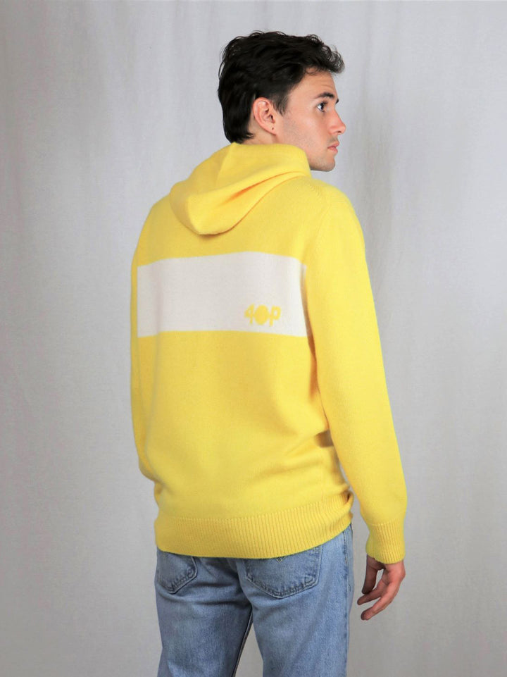 Men's Cashmere Hoodie #SUNFLOWER