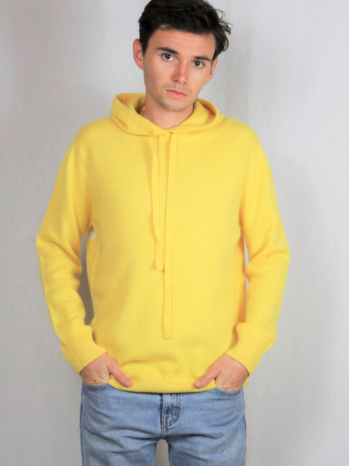 Men's Cashmere Hoodie #SUNFLOWER