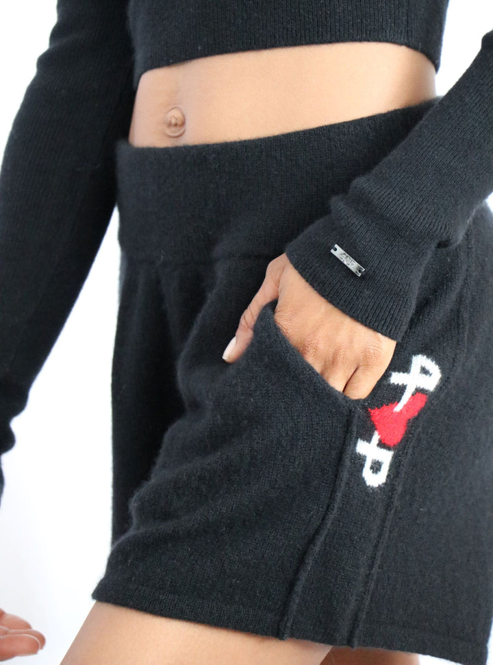 Light Weight and So Soft Cashmere Women Shorts #BLACK