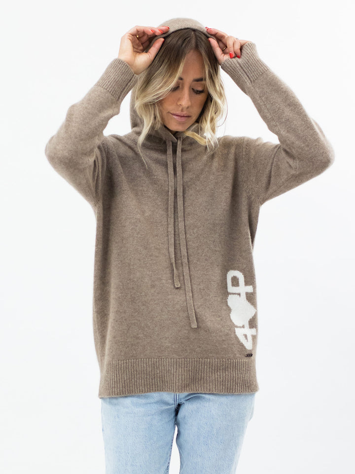 Cashmere Hooded Sweatshirt #FAWN