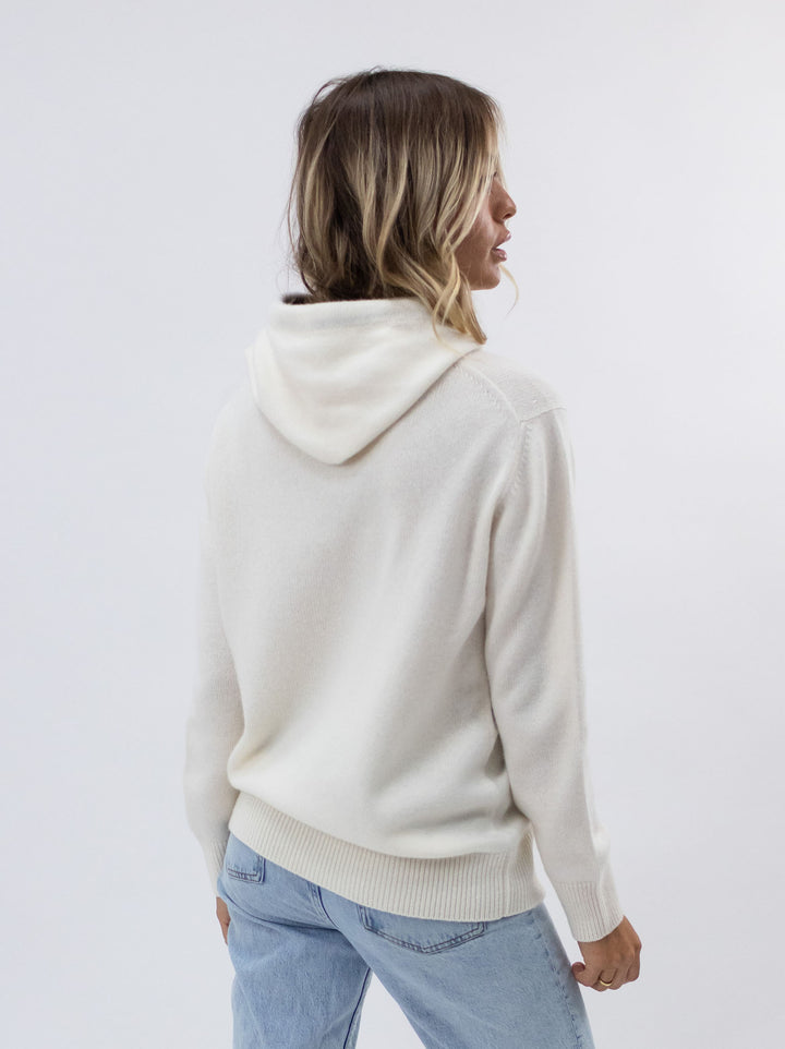 Cashmere Hooded Sweatshirt #PEARL