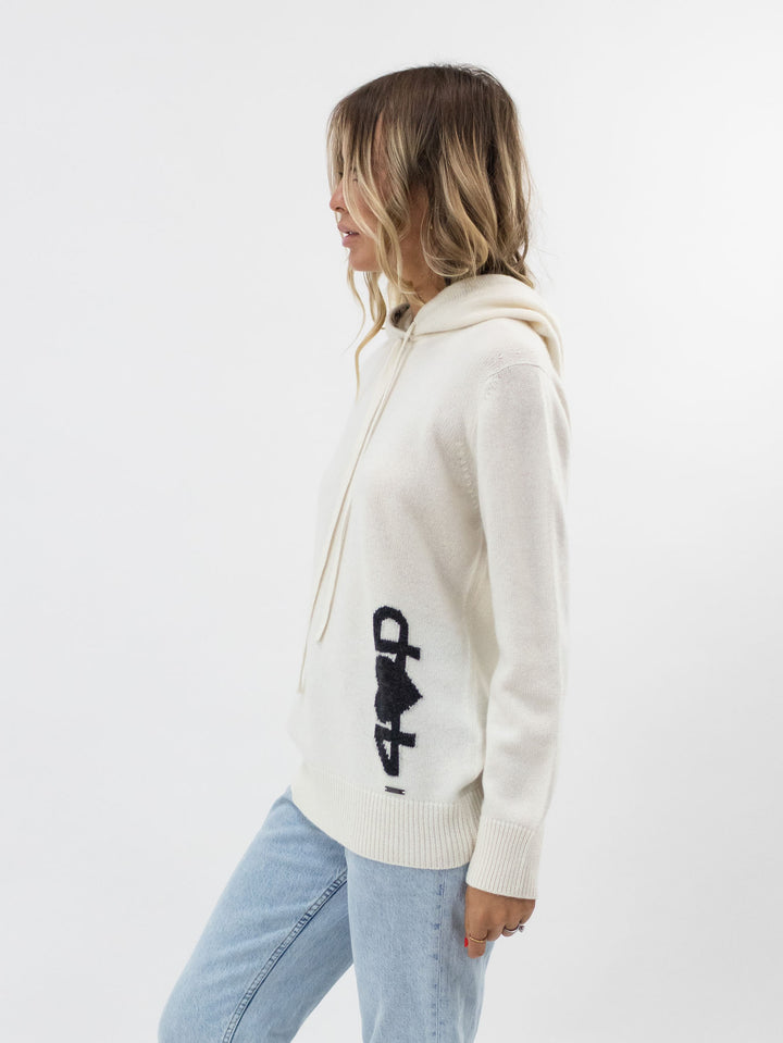 Cashmere Hooded Sweatshirt #PEARL