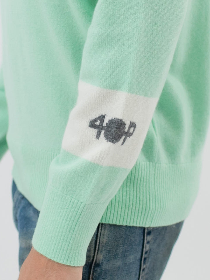 Men's Cashmere Quarter Zip Pullover #MINT