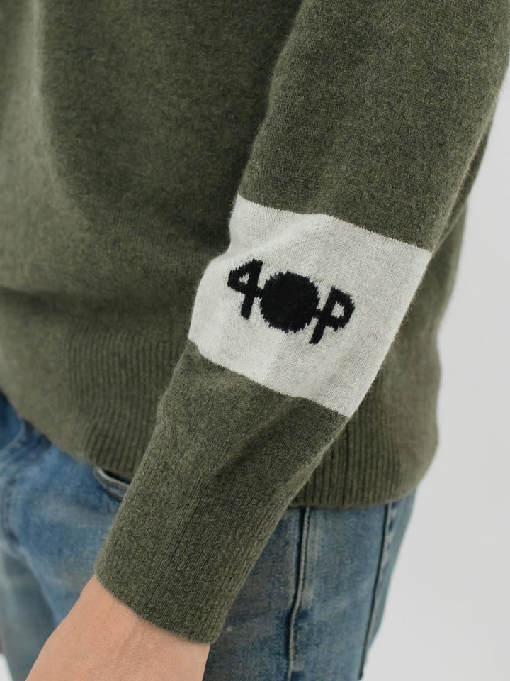 Men's Cashmere Quarter Zip Pullover #MOSS