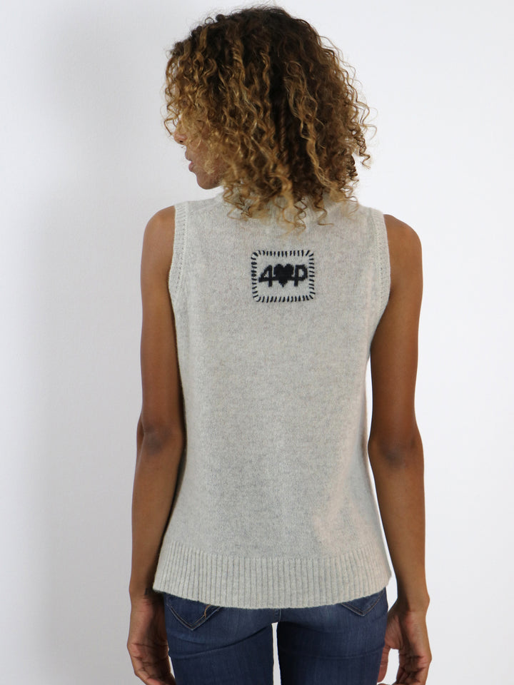 High-Low Cashmere Sleeveless Top #CLOUD