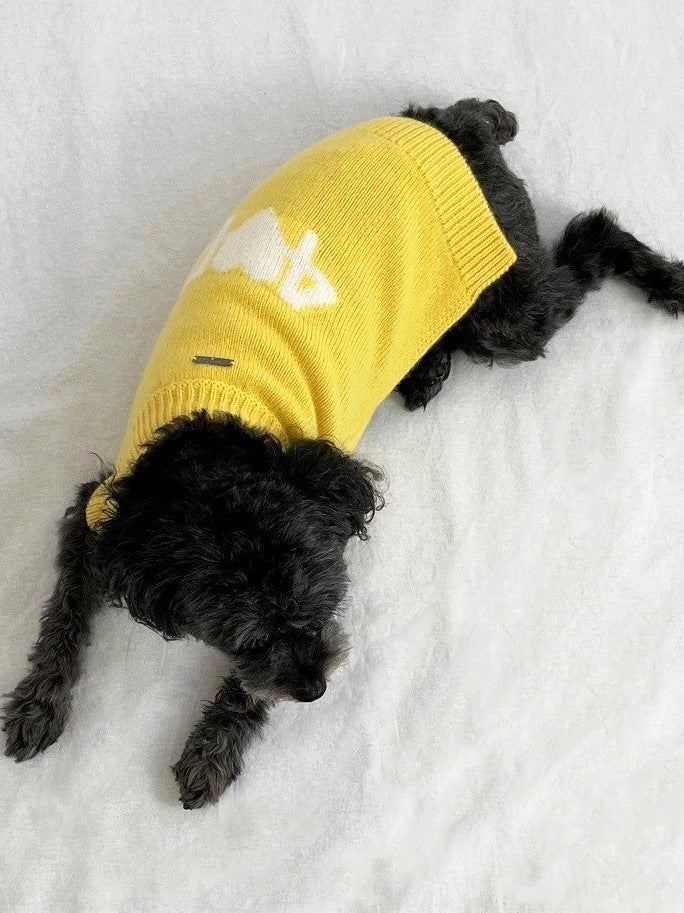 Cashmere Dog Sweater #SUNFLOWER