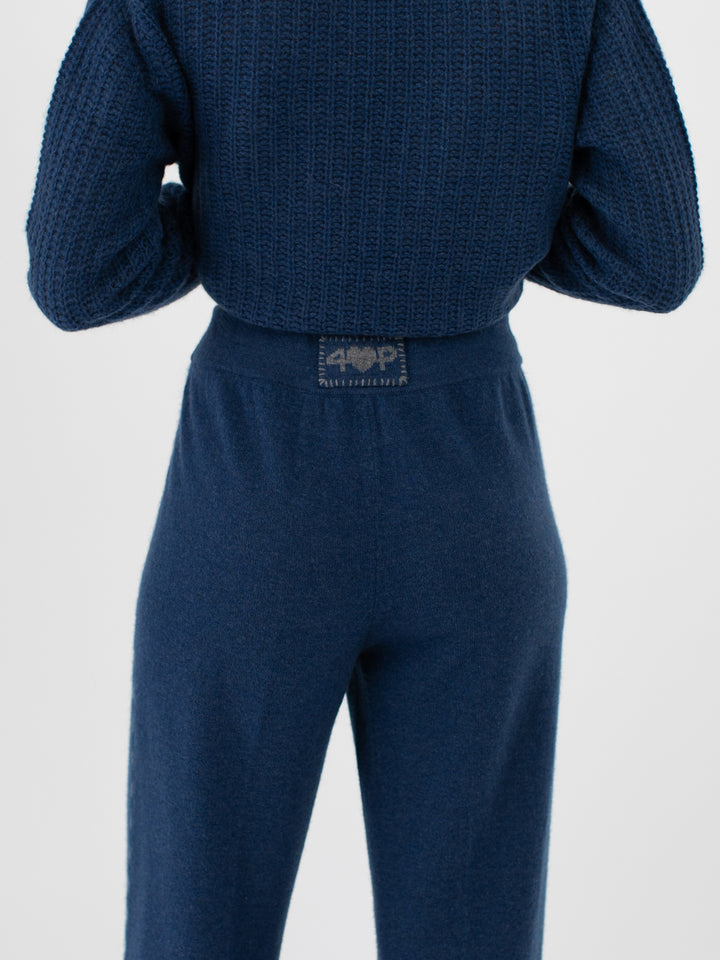 Cashmere Wide Leg Pants #DUTCH BLUE