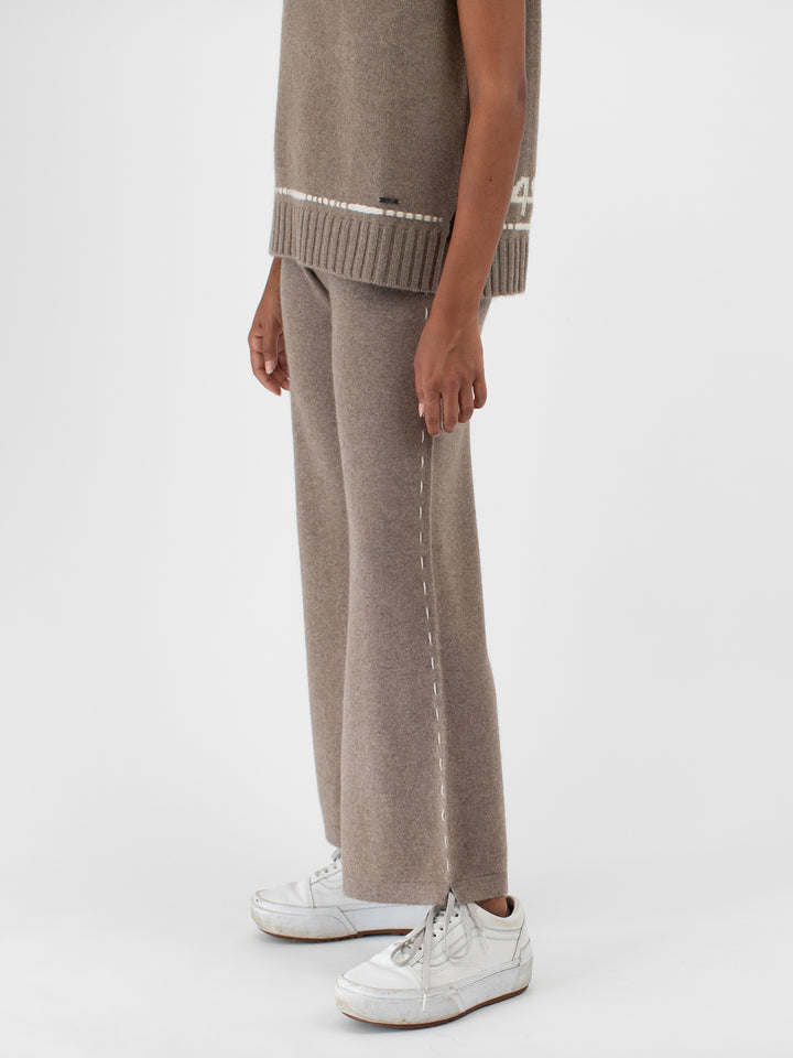 Cashmere Wide Leg Pants #FAWN