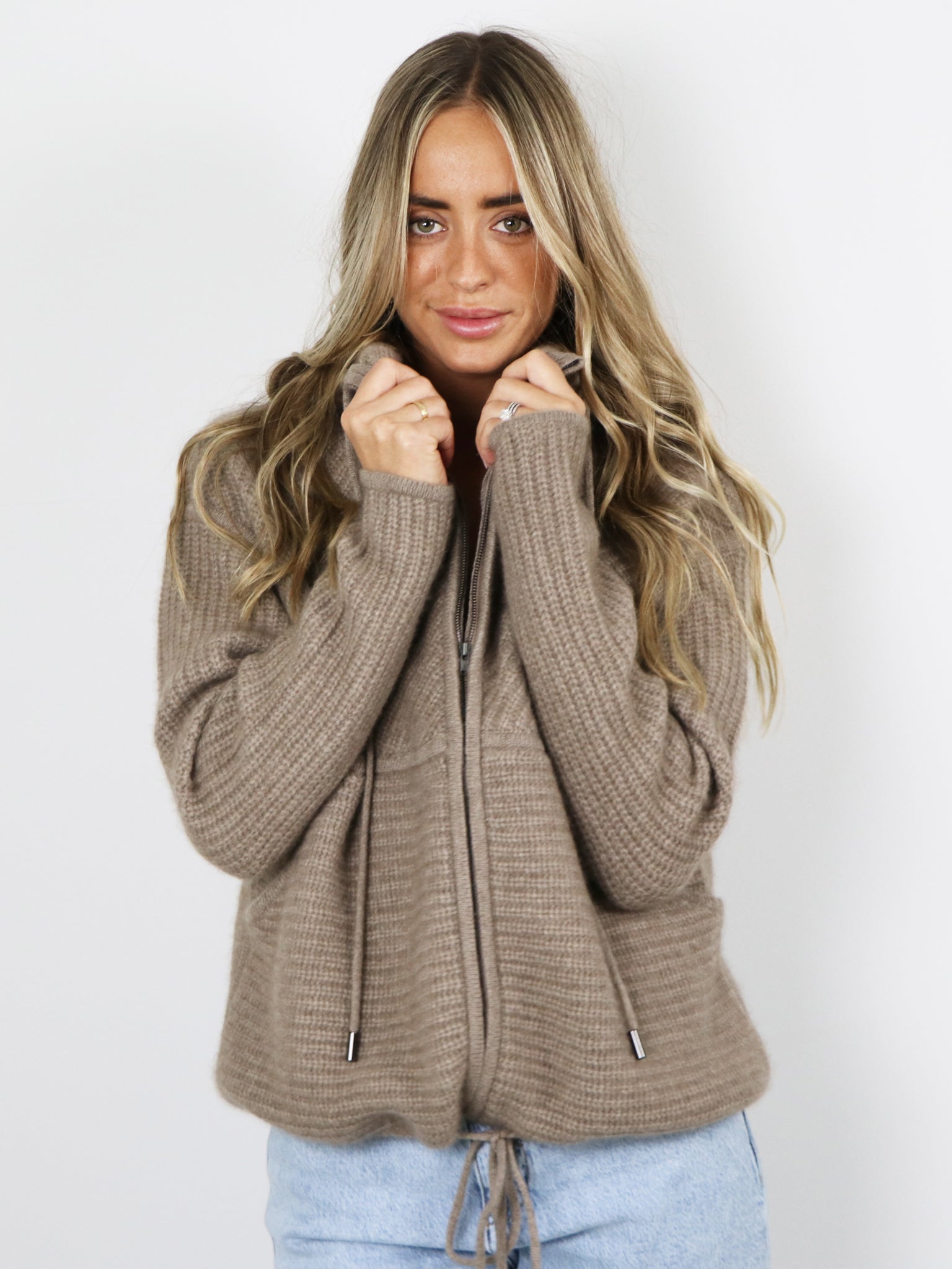 Cashmere Hooded Cardigan