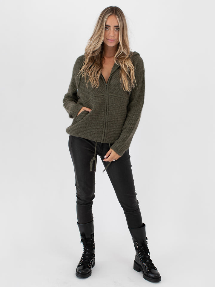 Cashmere Hooded Cardigan #MOSS