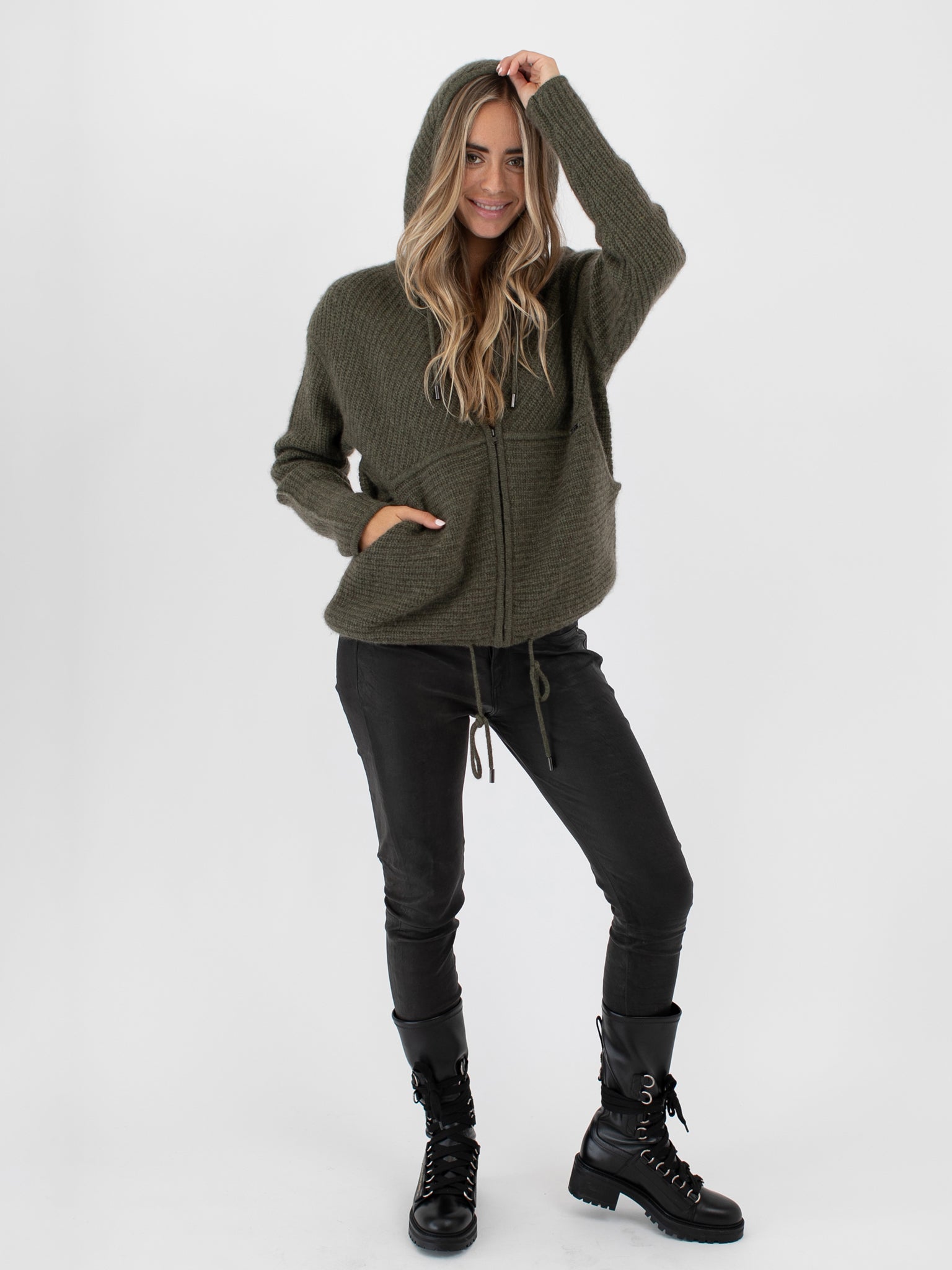 Cashmere Hooded Cardigan