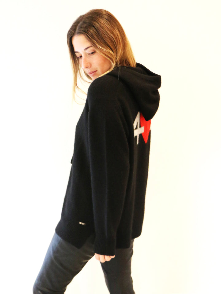 Cashmere Hooded Sweatshirt #BLACK