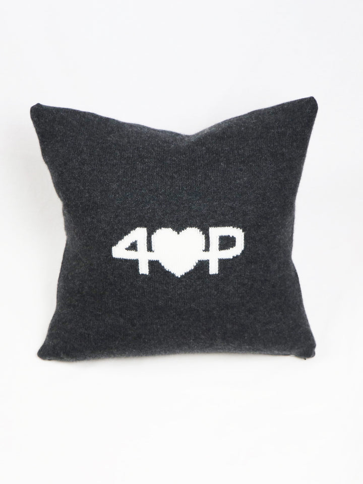 Cashmere Pillow #CHARCOAL/PEARL