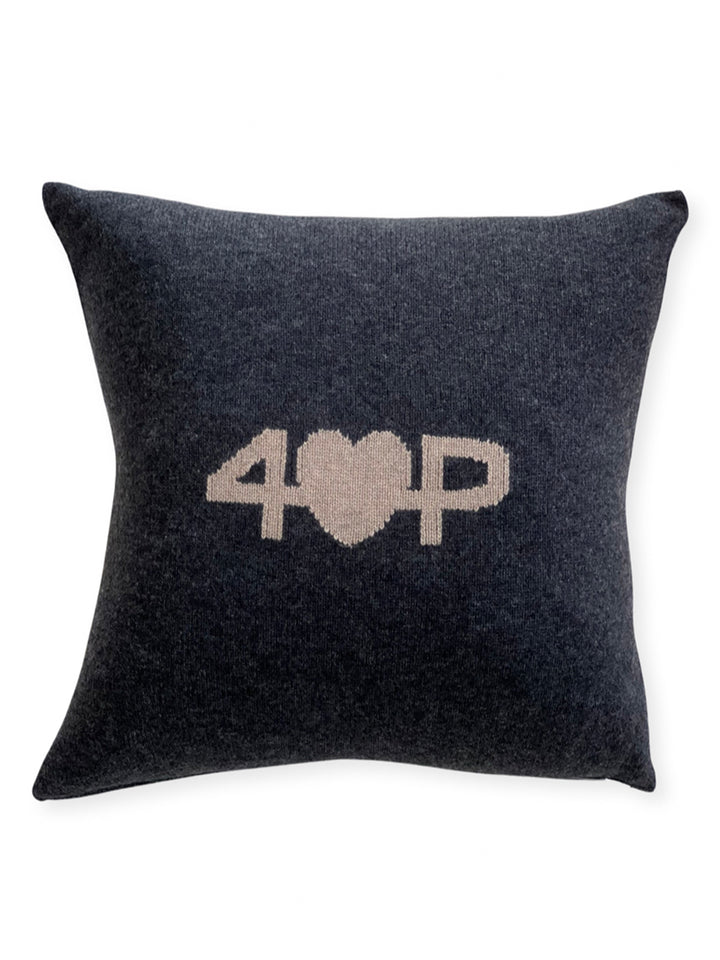 Cashmere Pillow #CHARCOAL/FAWN