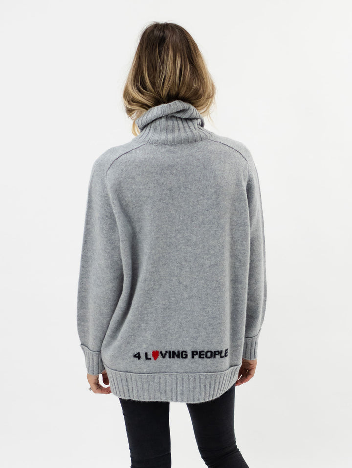 Cashmere Turtleneck #SOFT GREY