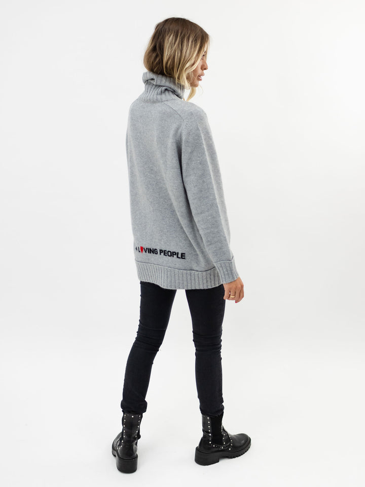 Cashmere Turtleneck #SOFT GREY