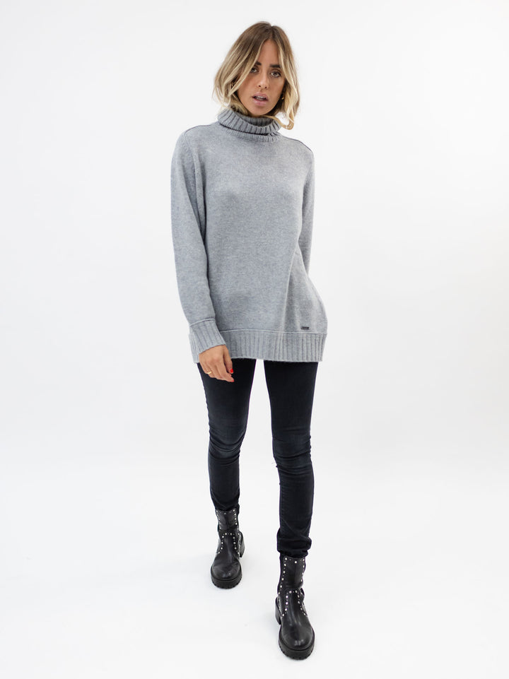 Cashmere Turtleneck #SOFT GREY