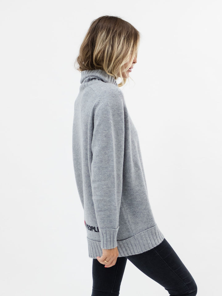 Cashmere Turtleneck #SOFT GREY