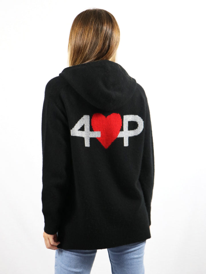 Cashmere Hooded Sweatshirt #BLACK