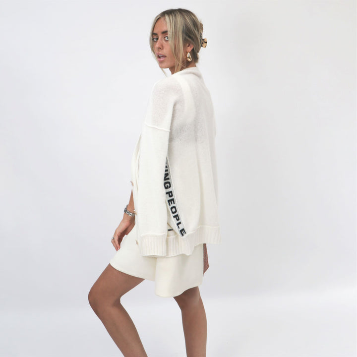 Ultra Light 3 Buttons Women Cashmere Cardigan #PEARL