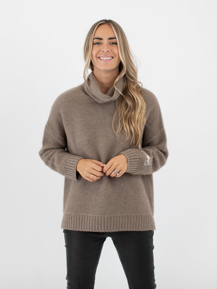 Relaxed Fit Cashmere Turtleneck #FAWN