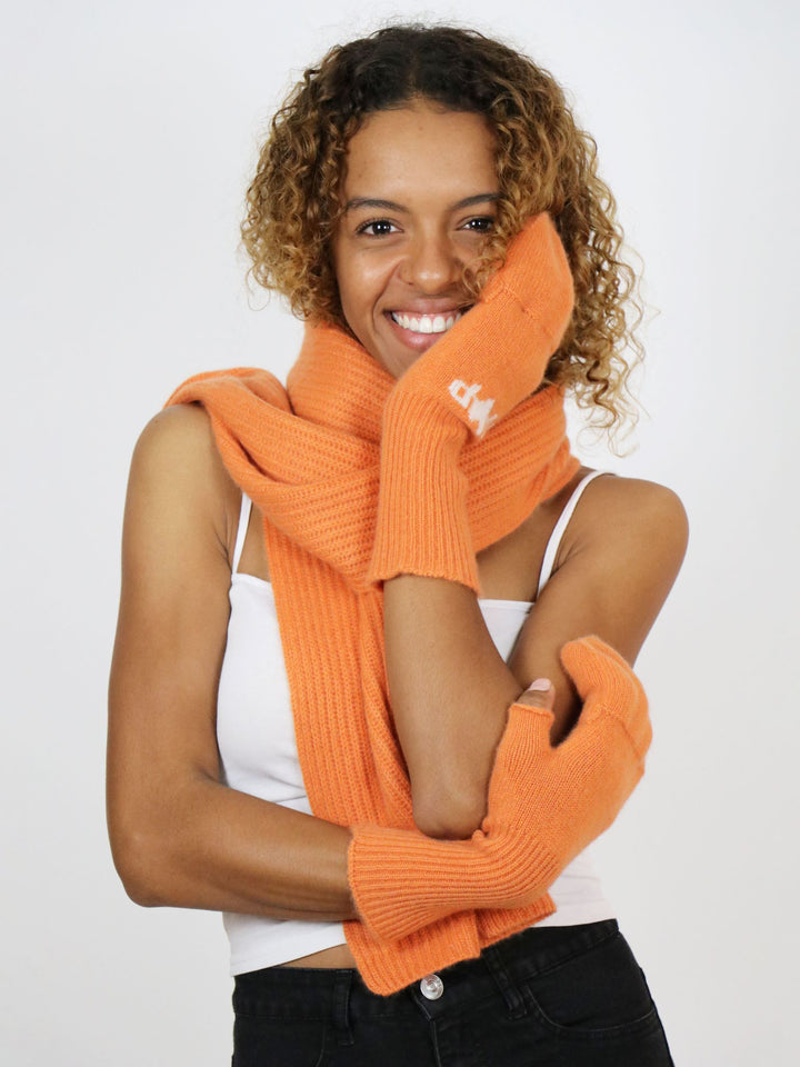 Fingerless Gloves/Mittens in Cashmere #CLEMENTINE