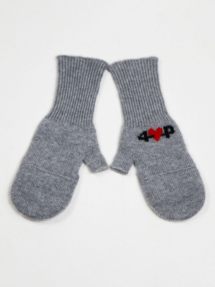 Fingerless Gloves/Mittens in Cashmere #SOFT GREY