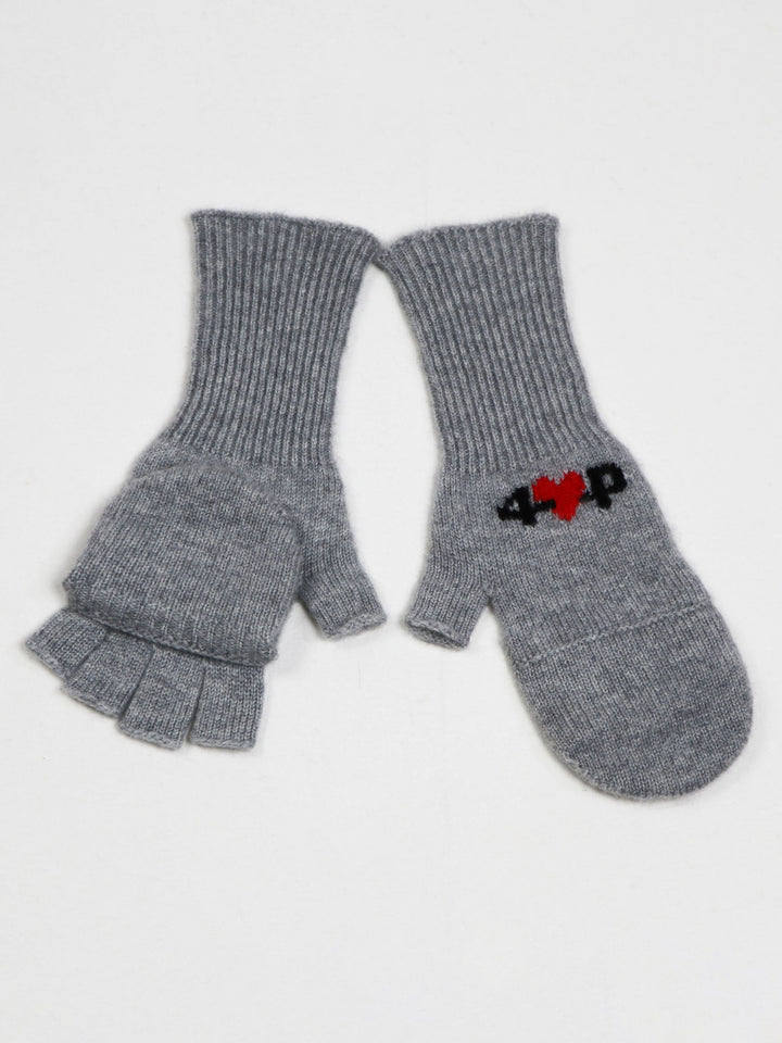 Fingerless Gloves/Mittens in Cashmere #SOFT GREY