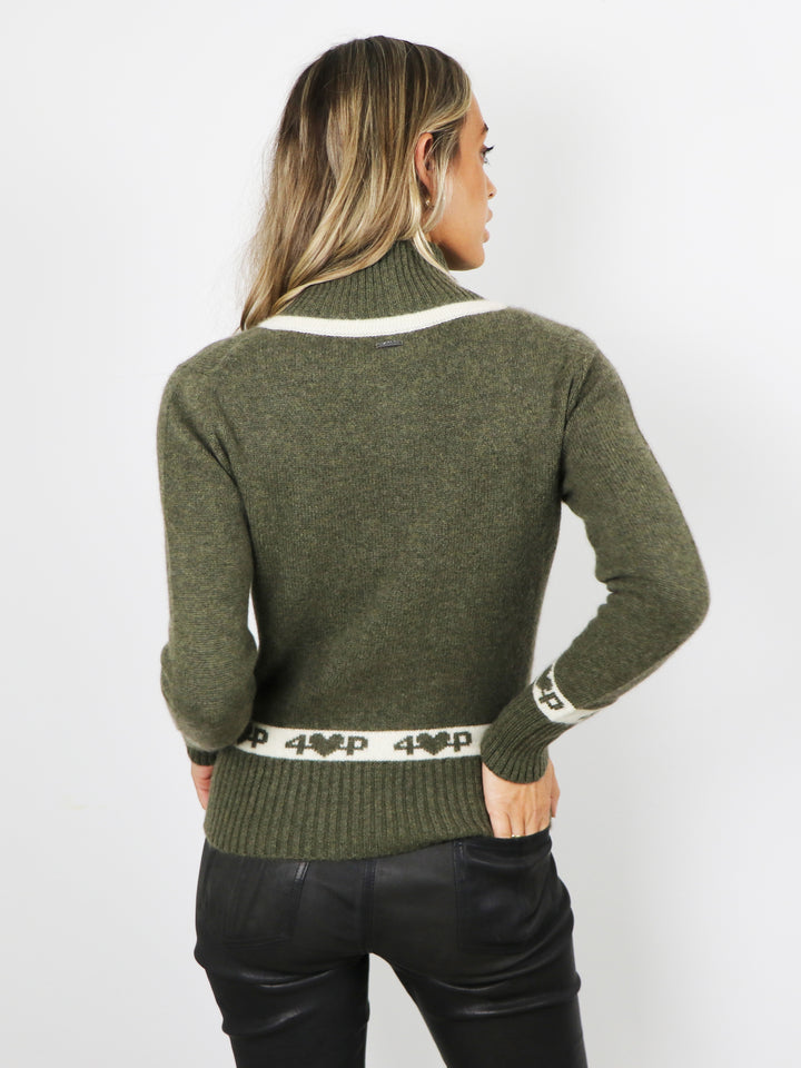 Cashmere Zip-Up Cardigan #MOSS