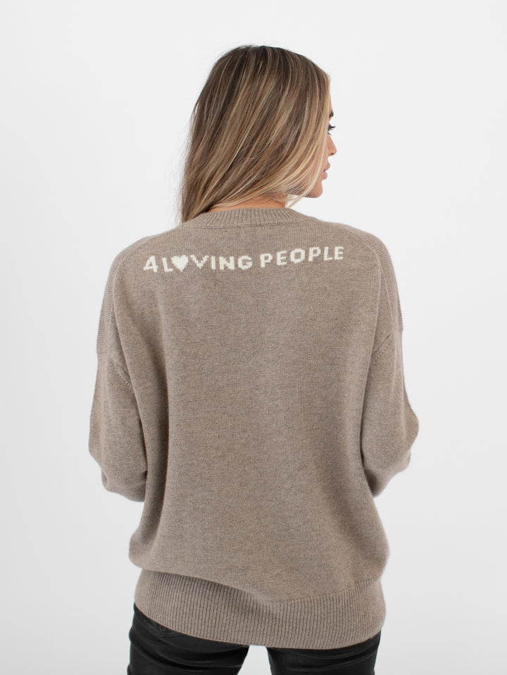 Crewneck Cashmere Sweater #FAWN