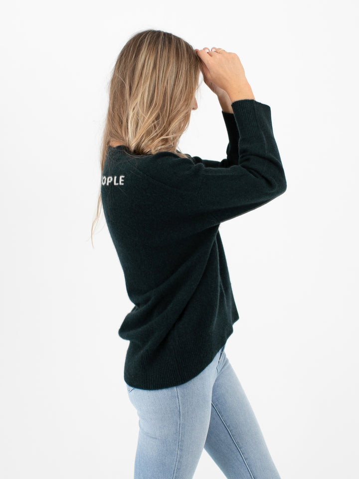 Crewneck Cashmere Sweater #PETROL