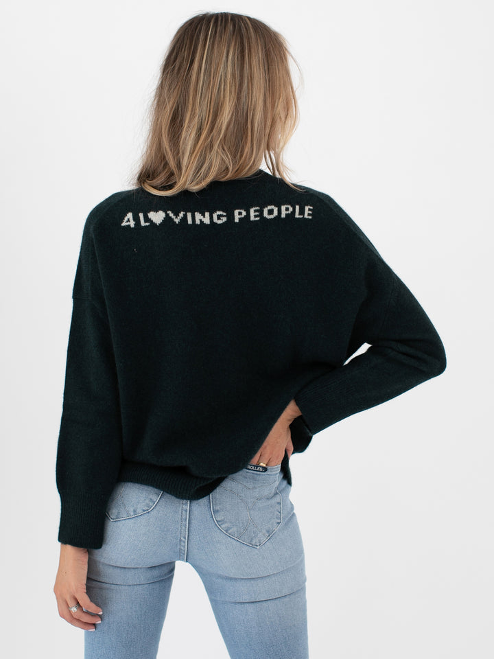 Crewneck Cashmere Sweater #PETROL