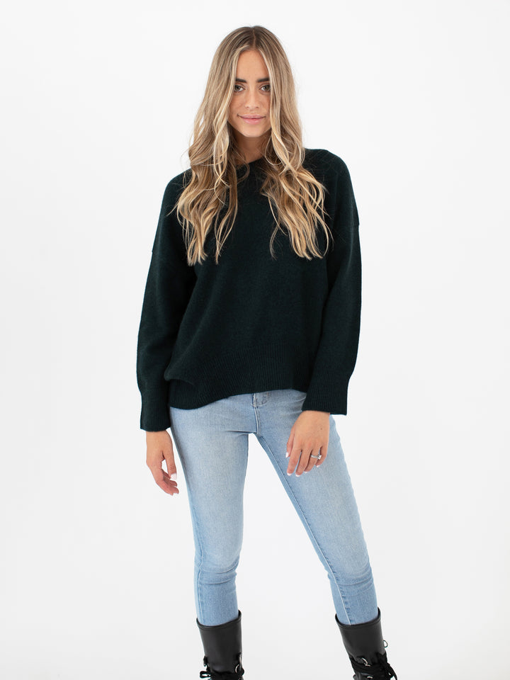Crewneck Cashmere Sweater #PETROL