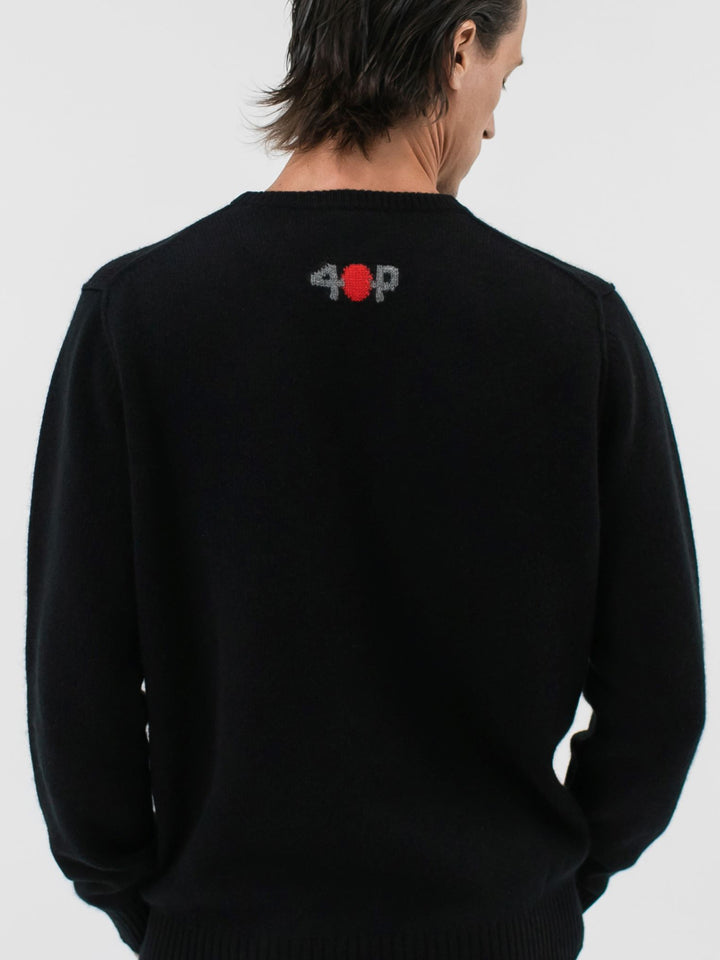 Men Cashmere Crewneck #BLACK