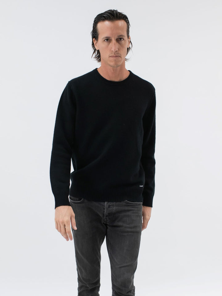 Men Cashmere Crewneck #BLACK