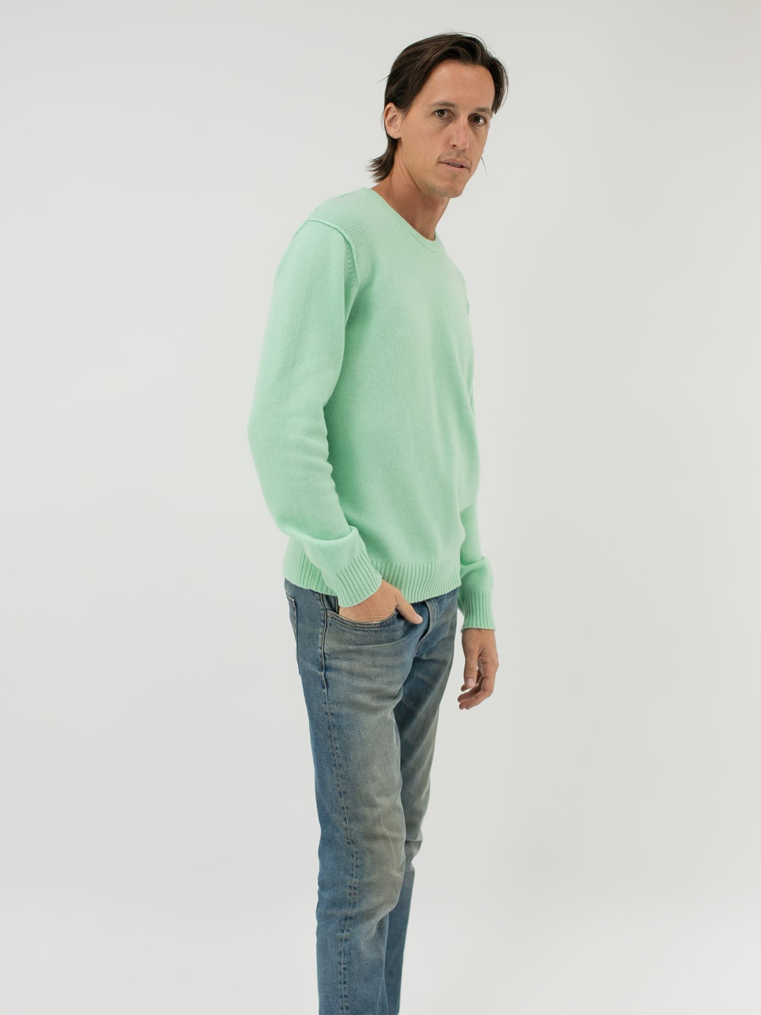 Men Cashmere Crewneck